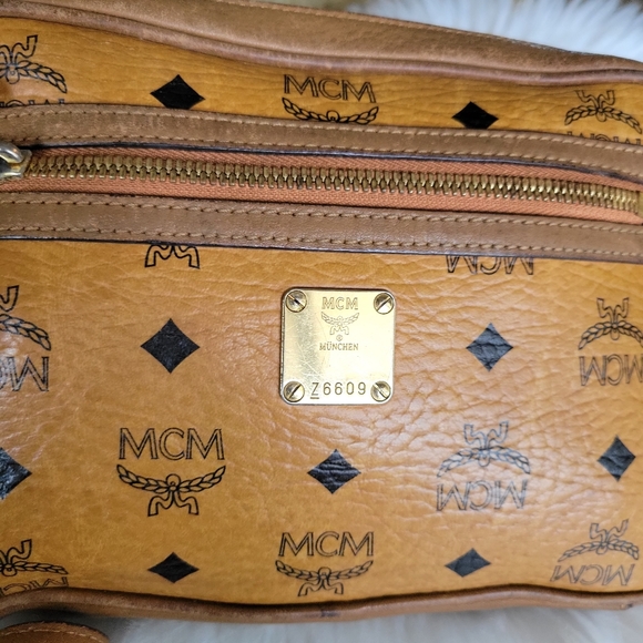 100% Authentic congnac MCM vintage crossbody bag - Picture 6 of 15